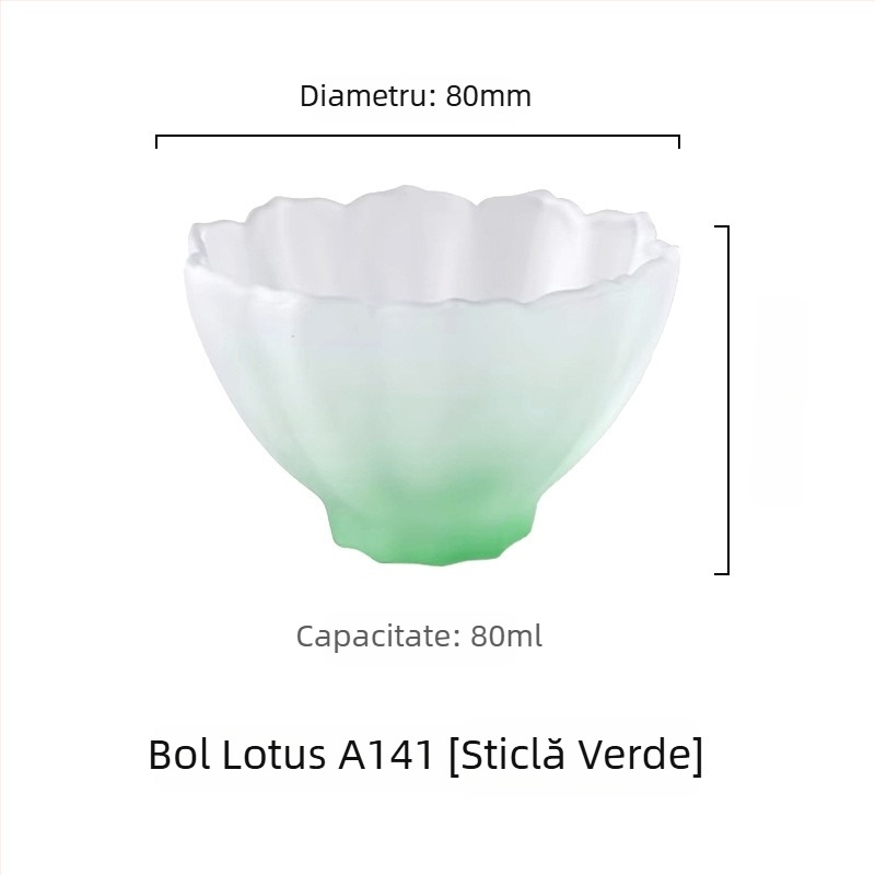 Ceașcă de ceai din cristal în stil japonez, sticlă mată, set de ceai Kung Fu, ceașcă mică individuală