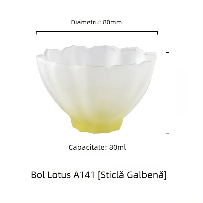 Ceașcă de ceai din cristal în stil japonez, sticlă mată, set de ceai Kung Fu, ceașcă mică individuală