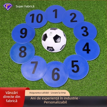 Discuri de marcaj pentru antrenament de fotbal, plăci plate cu logo și markeri pentru obstacole