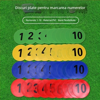 Discuri de marcaj pentru antrenament de fotbal, plăci plate cu logo și markeri pentru obstacole