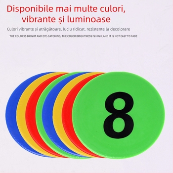 Discuri de marcaj pentru antrenament de fotbal, plăci plate cu logo și markeri pentru obstacole