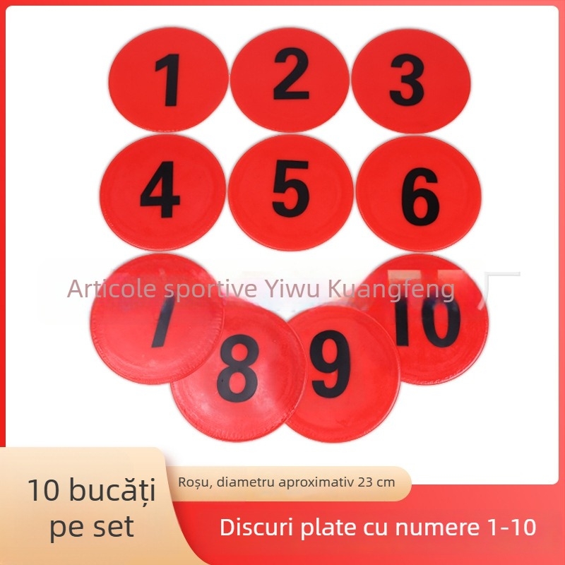 Discuri de marcaj pentru antrenament de fotbal, plăci plate cu logo și markeri pentru obstacole