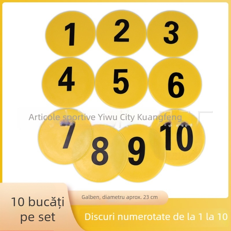 Discuri de marcaj pentru antrenament de fotbal, plăci plate cu logo și markeri pentru obstacole