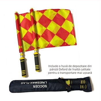 Steag de arbitru – steag de semnalizare din aliaj de aluminiu de înaltă calitate pentru antrenamente de fotbal și competiții de atletism, steag de comandă al arbitrilor.