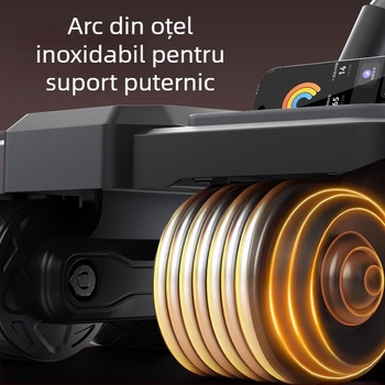 Roata abdominală cu patru roți, revenire automată, pentru uz casnic, antrenament pentru mușchii abdominali, echipament de fitness cu ecran tactil