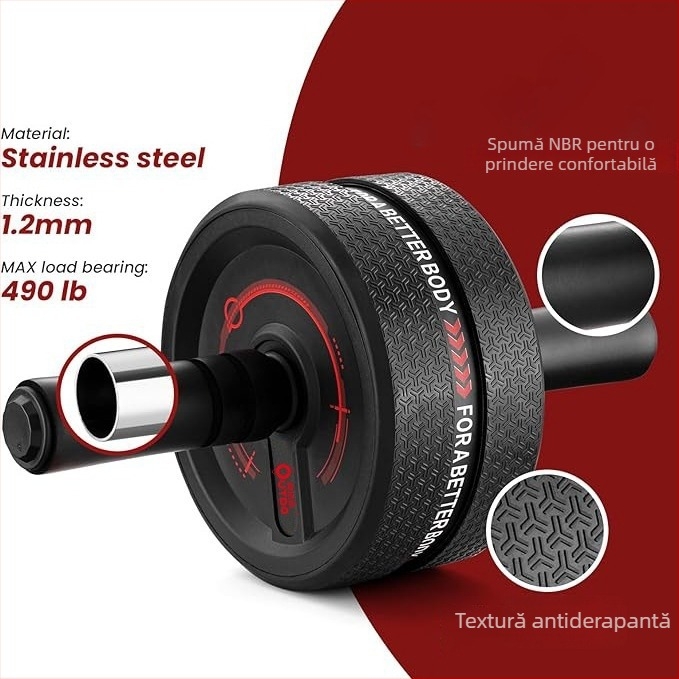 Autedo Rulou abdominal – Echipament de fitness pentru mușchii abdominali, model YC-JFL10, 31×16.5×16.5 cm, greutate 0.6–0.85 kg