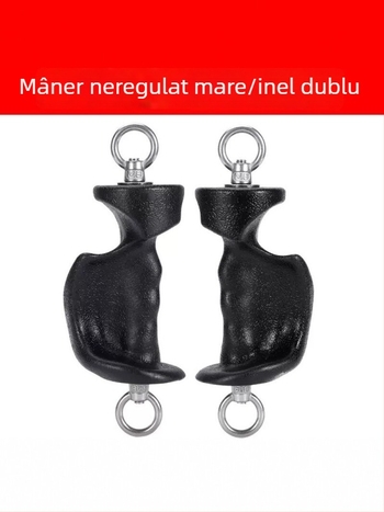 Antrenor de priză cu mâner ergonomic și inel dublu și inel simplu pentru extinderea pieptului și exerciții de ramat