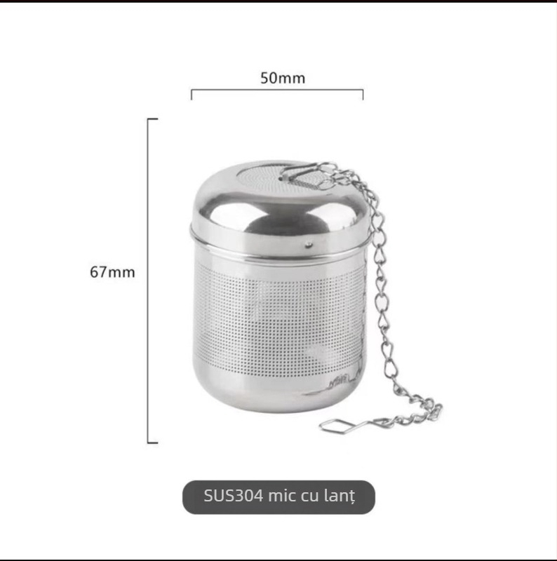 Filtru pentru ceai din oțel inoxidabil 304 cu Seasoning Ball – filtru pentru ceai și separator de apă pentru infuzie
