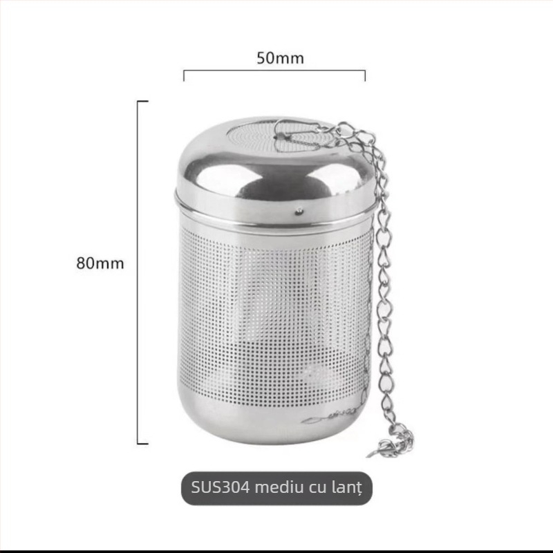 Filtru pentru ceai din oțel inoxidabil 304 cu Seasoning Ball – filtru pentru ceai și separator de apă pentru infuzie
