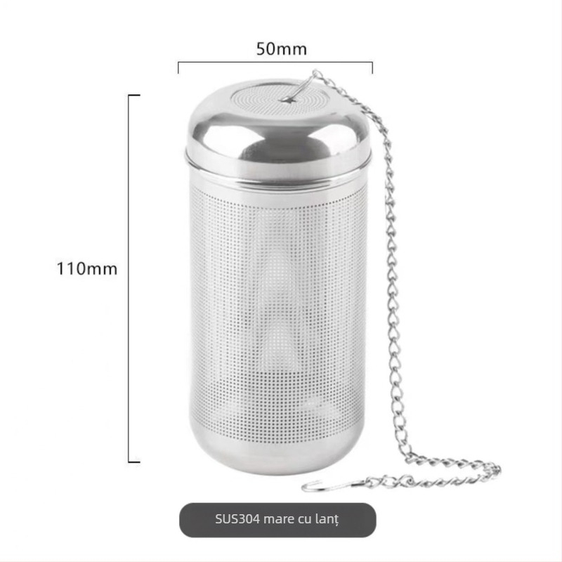 Filtru pentru ceai din oțel inoxidabil 304 cu Seasoning Ball – filtru pentru ceai și separator de apă pentru infuzie
