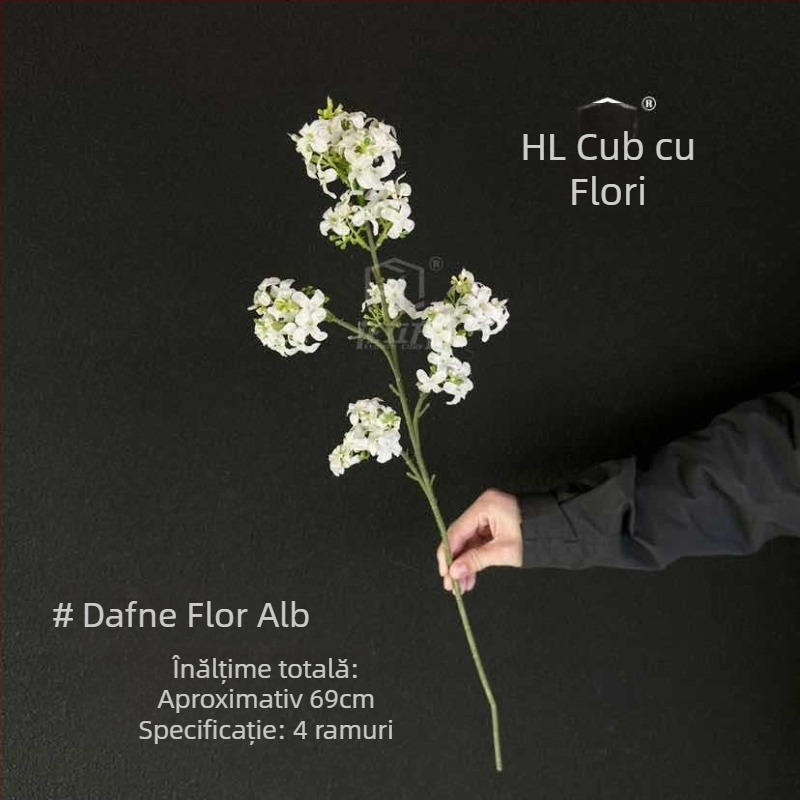 Plantă verde artificială cu floare de osmanthus, model nou; aranjament floral mic pentru birou și casă, decor pentru sala de nuntă.