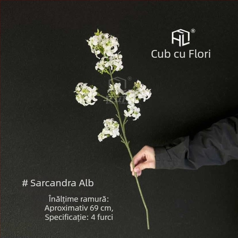 Plantă verde artificială cu floare de osmanthus, model nou; aranjament floral mic pentru birou și casă, decor pentru sala de nuntă.