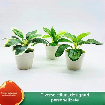 En-gros: plante artificiale pentru casă, bonsai mic în ghiveci, decor de birou, flori artificiale, ornamente mici creative