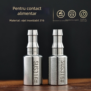 Oțel inoxidabil 316, cap conic, conductă de aspirație pentru intrarea apei, furtun de aspirație din silicon, accesorii pentru set de ceai