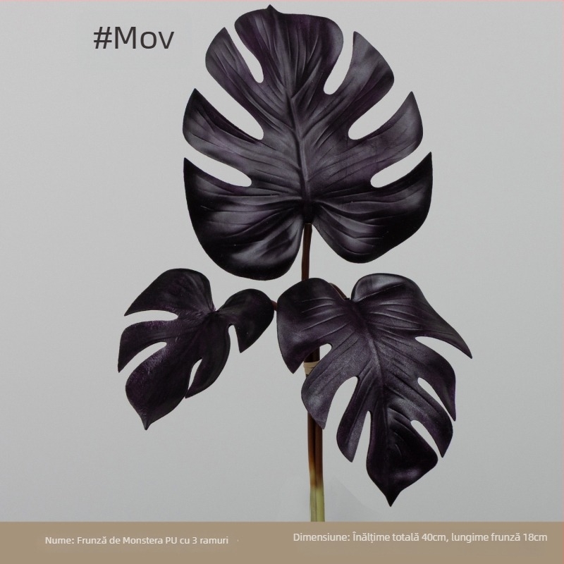 Frunze artificiale Monstera pentru decor acasă, plante verzi Monstera, materiale pentru aranjamente florale, frunze Monstera în formă de buchet