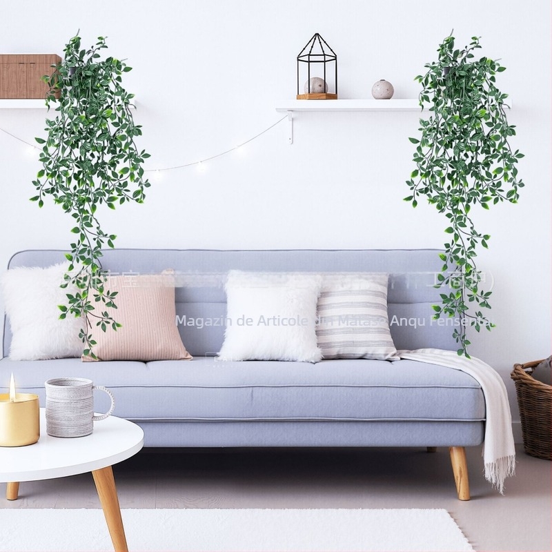 Plantă agățată artificială cu frunze de eucalipt, decor pentru interior și exterior