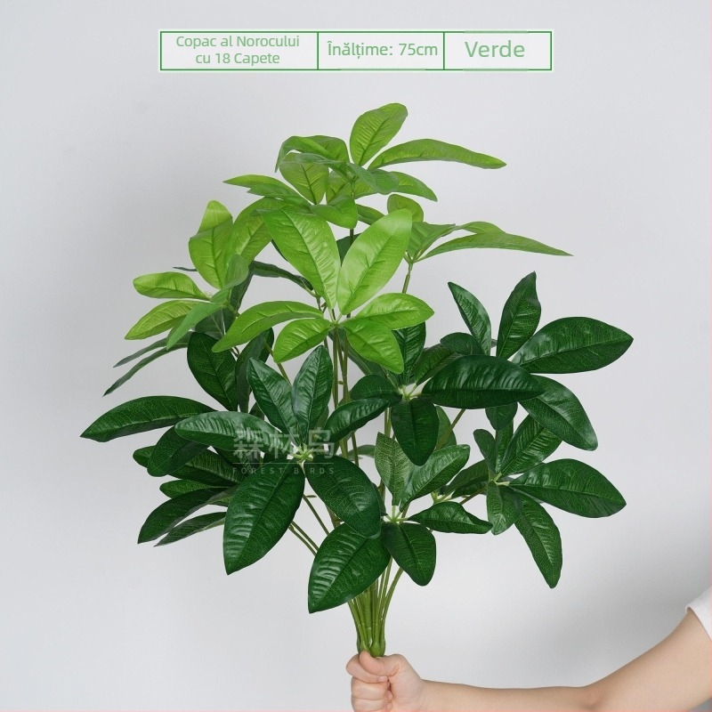 Arborele banilor artificial cu frunze realiste, plantă decorativă verde în ghiveci