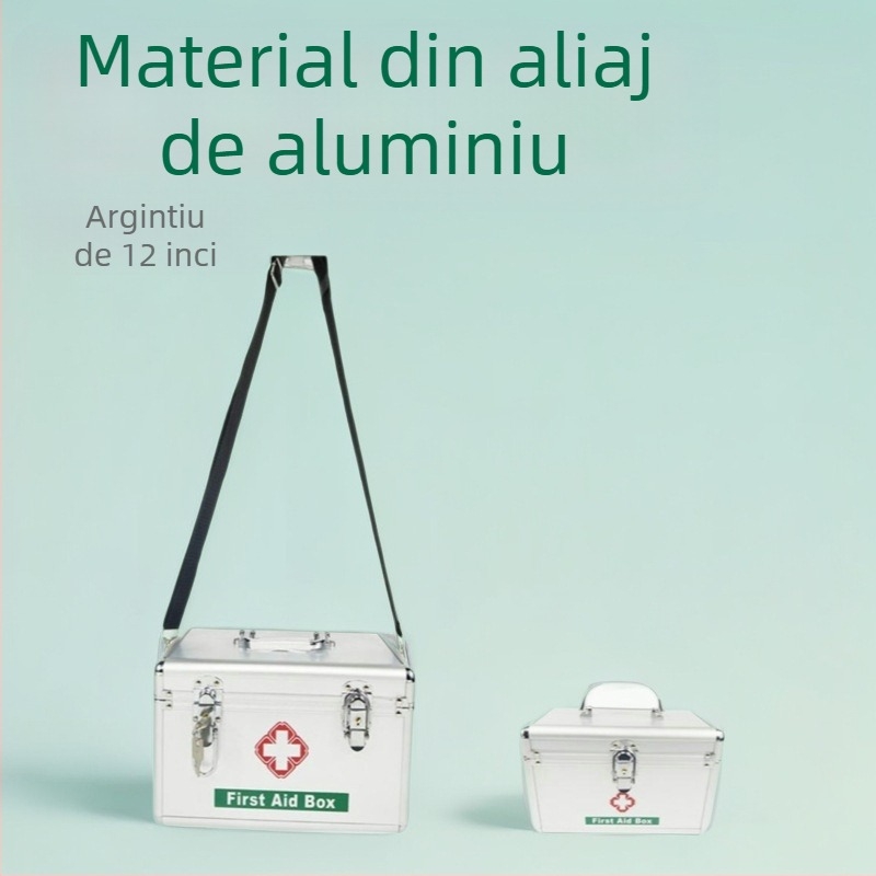 Trusă medicală cu lacăt din aliaj de aluminiu, cu compartimente duble