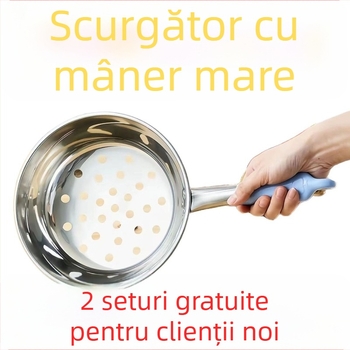 Inox 316, strecurătoare multifuncțională pentru supă și tăiței, găuri mari, strecurător pentru creveți