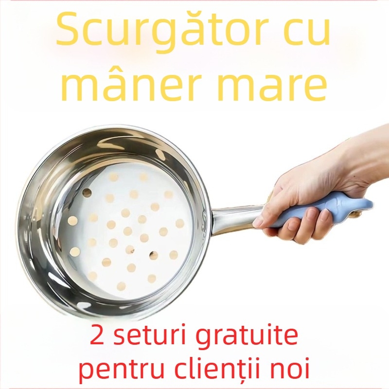 Inox 316, strecurătoare multifuncțională pentru supă și tăiței, găuri mari, strecurător pentru creveți