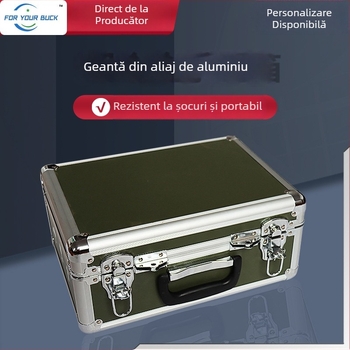 Cutie de unelte din aliaj de aluminiu, cu lacăt, trusă de prim ajutor portabilă, capacitate mare