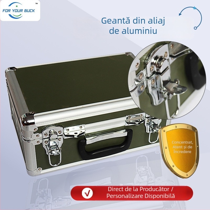 Cutie de unelte din aliaj de aluminiu, cu lacăt, trusă de prim ajutor portabilă, capacitate mare