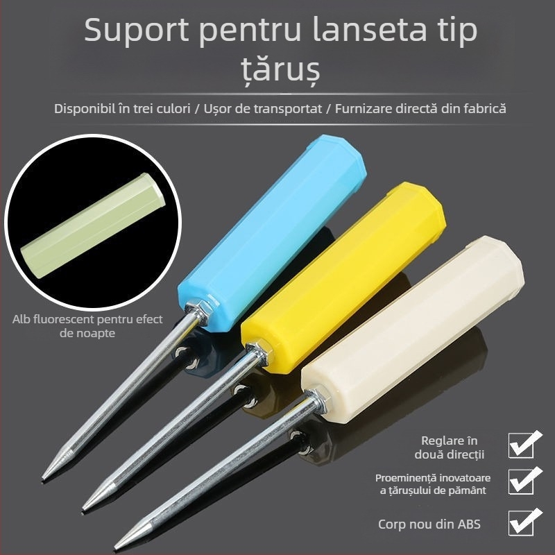 Suport luminos pentru undițe cu țăruș de teren