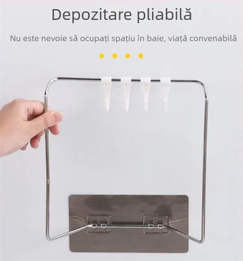Raft de depozitare pentru chiuvetă, montat pe perete, din oțel inoxidabil, pentru baie și bucătărie