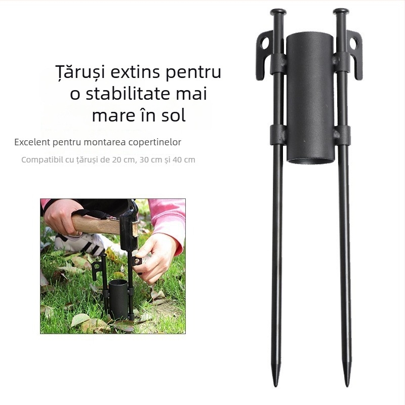 Clema de fixare pentru țeava umbrei exterioare, pentru cort de camping și umbrelă de pescuit, clemă pentru țăruși și suport pentru tijă de cort