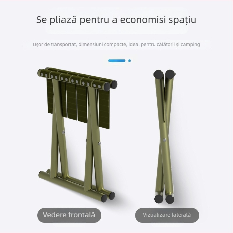 Taburet pliabil mare, robust, portabil pentru antrenament militar și pescuit în aer liber