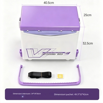 Set cutie de pescuit 18L, mini, cu bază reglabilă pe patru picioare