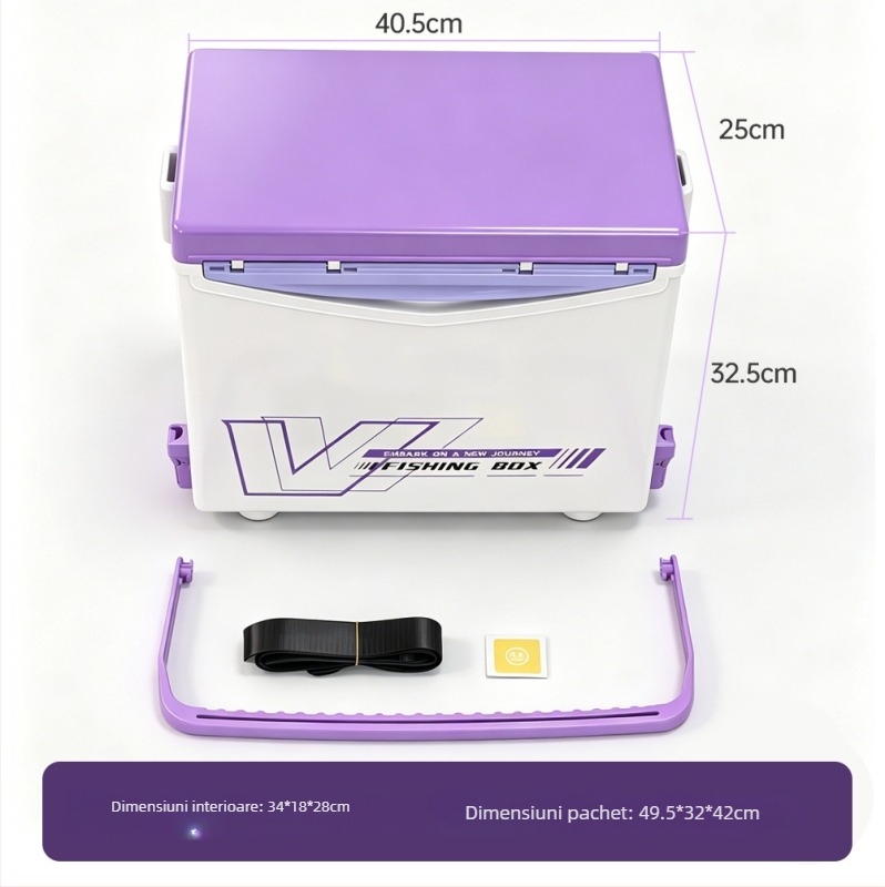Set cutie de pescuit 18L, mini, cu bază reglabilă pe patru picioare