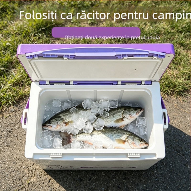 Set cutie de pescuit 18L, mini, cu bază reglabilă pe patru picioare