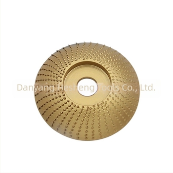 Disc cu țepi pentru polizor unghiular, oțel carbon, gaură 16 mm, suprafață arcuită aurie, pentru prelucrarea lemnului