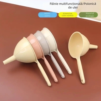 Pâlnie din plastic multifuncțională pentru lichide, cu funcție de depozitare – ustensilă de bucătărie pentru sos de soia, vin și ulei