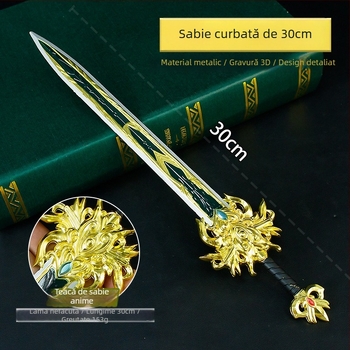 Model metal din aliaj, sabie Luanfei, 30 cm – piesă de colecție neascuțită
