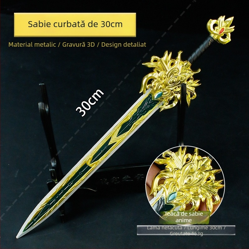 Model metal din aliaj, sabie Luanfei, 30 cm – piesă de colecție neascuțită