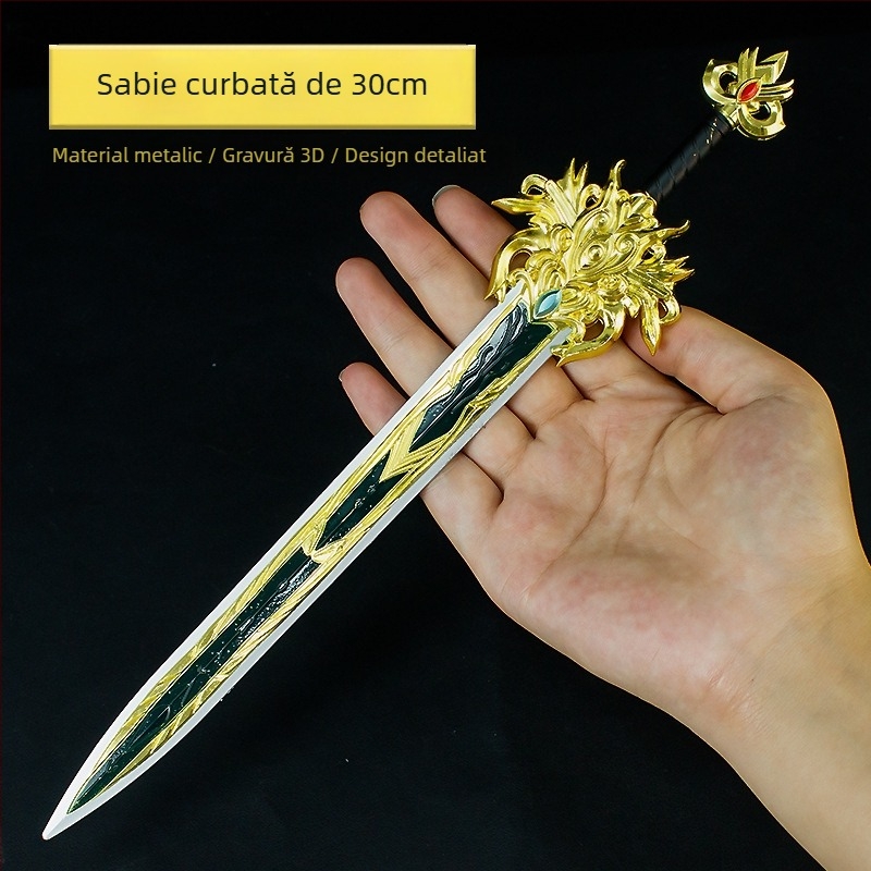 Model metal din aliaj, sabie Luanfei, 30 cm – piesă de colecție neascuțită