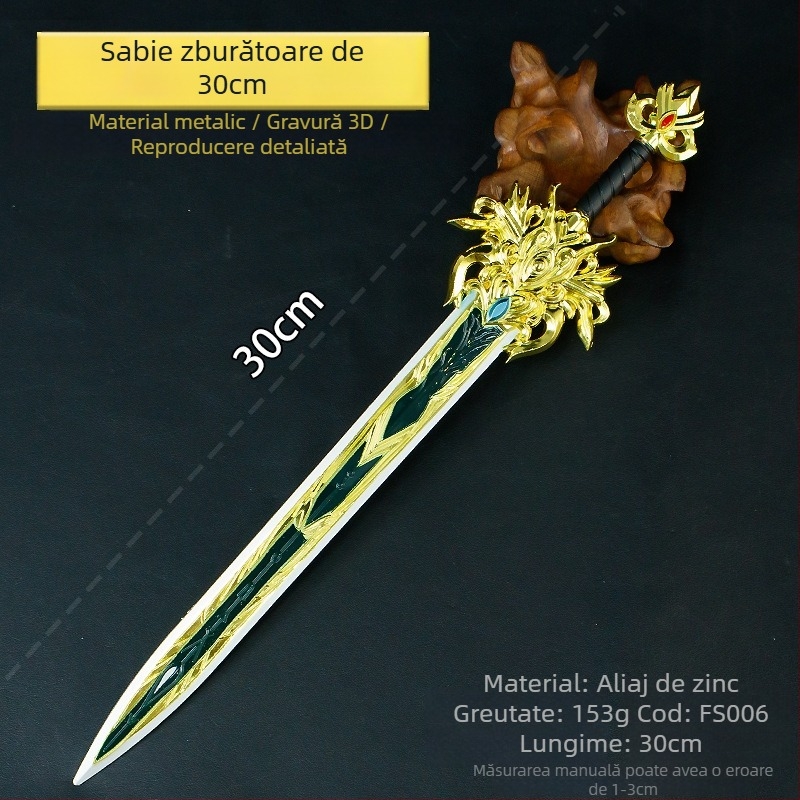 Model metal din aliaj, sabie Luanfei, 30 cm – piesă de colecție neascuțită