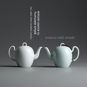 Ceainic Celadon cu glazură ceramică, mic ceainic pentru birou