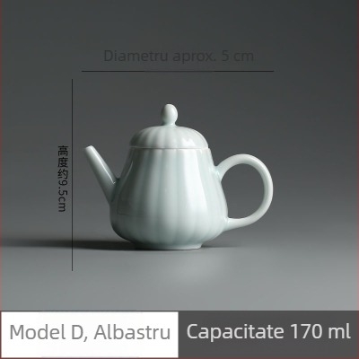 Ceainic Celadon cu glazură ceramică, mic ceainic pentru birou