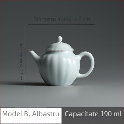 Ceainic Celadon cu glazură ceramică, mic ceainic pentru birou