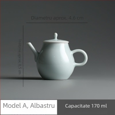 Ceainic Celadon cu glazură ceramică, mic ceainic pentru birou