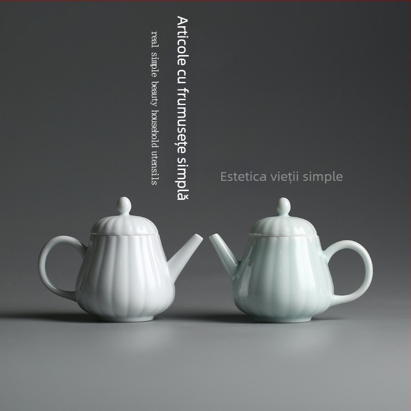 Ceainic Celadon cu glazură ceramică, mic ceainic pentru birou