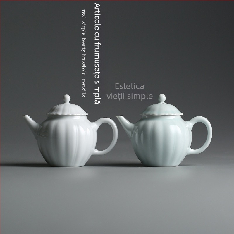 Ceainic Celadon cu glazură ceramică, mic ceainic pentru birou