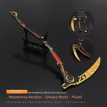 Model APEX Legends Revenant Death Grip Scythe, pliabil și demontabil, din aliaj
