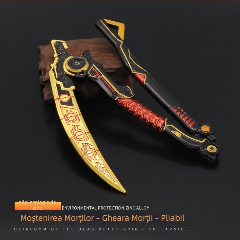 Model APEX Legends Revenant Death Grip Scythe, pliabil și demontabil, din aliaj