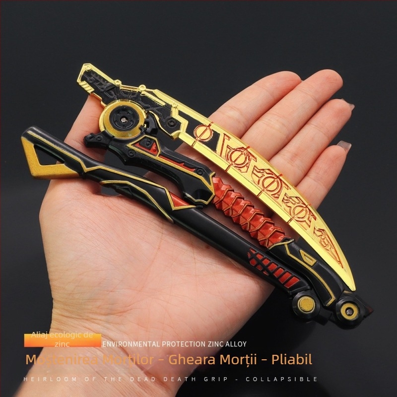 Model APEX Legends Revenant Death Grip Scythe, pliabil și demontabil, din aliaj
