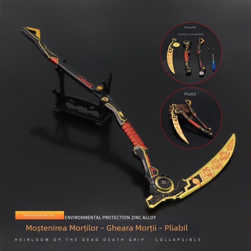 Model APEX Legends Revenant Death Grip Scythe, pliabil și demontabil, din aliaj