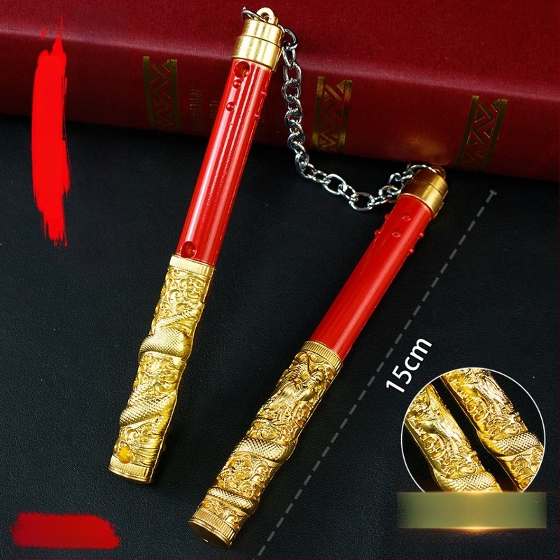 Peace JY Shenlong 15 cm nunchaku din aliaj – model de armă, ornament metalic